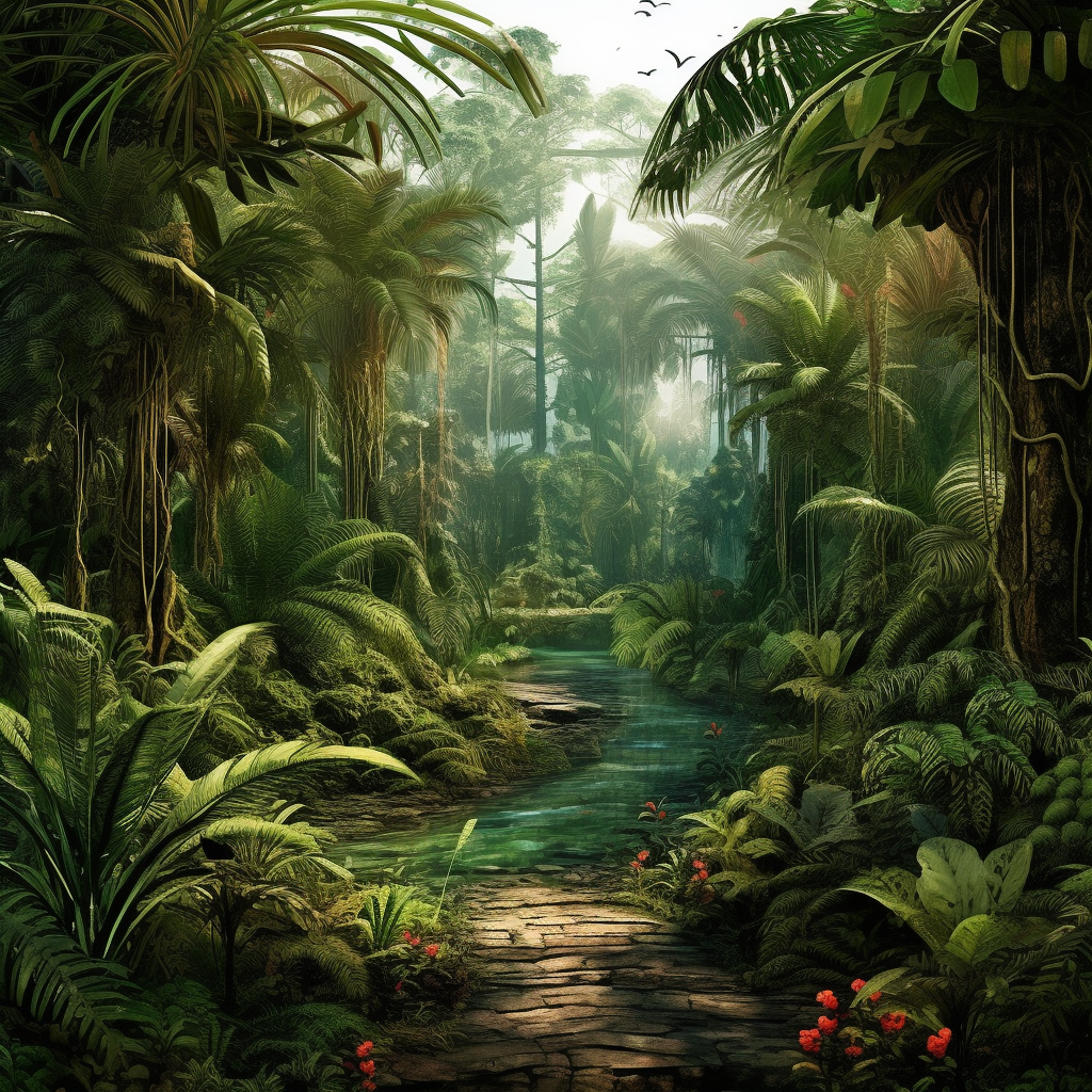 jungle scene cliparts