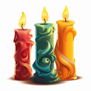 Fantasy candles vector image clip art