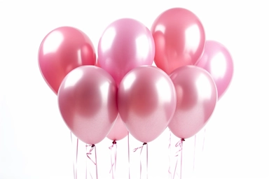 shades of pink balloons bunched up side by side, clip art, colourful stock photography, white background