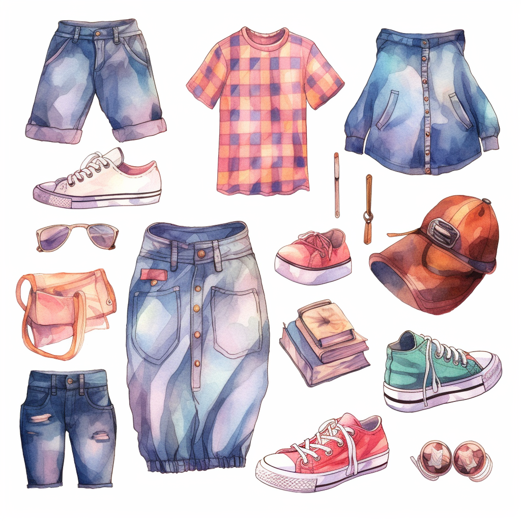 girls shoe cliparts