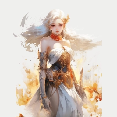 a beutiful relistic looking warrior girl standing in battle,alchemy of the soul, Takehisa Yumeji's art style, soft, glowing watercolour clipart, isolated clipart, white background