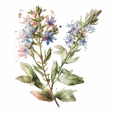 About Watercolor Bachelor's Button Floral Clipart, Isolated on White BackgroundJasmine