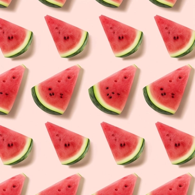 1 half of watermelon realistic repeating pattern of one watermelon light pink bakground no shadow clip art--tile