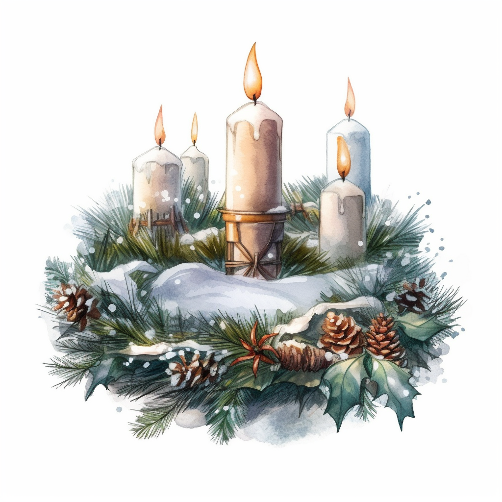 advent wreath clipart