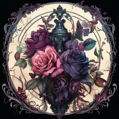 Step into a world where the ethereal beauty of watercolors meets the dark allure of Gothic aesthetics. Create an extraordinary collection of Gothic floral arrangements in clipart form, each brushstroke capturing the delicate balance between light and shadow. Infuse the artwork with elements inspired by Gothic literature and art, intertwining roses, thorns, and dark foliage with intricate details like antique keys, winding vines, and elegant candelabras. Choose a vivid color palette that juxtapos