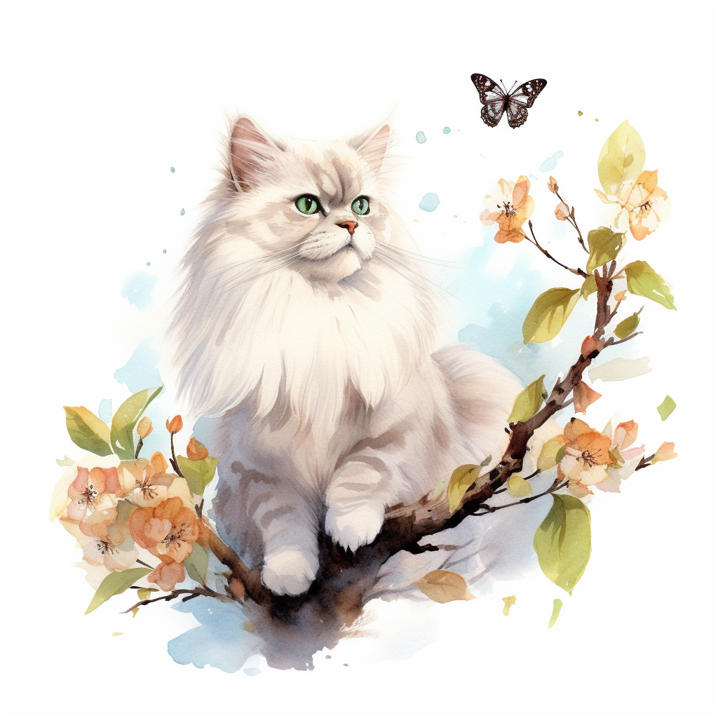 cat butterfly cliparts