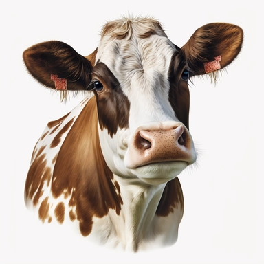 face dairy cow, clipart png