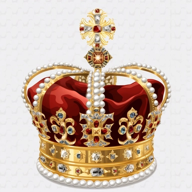 create an clipart about the royal crown of england, background white
