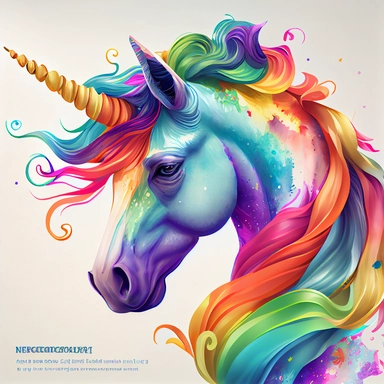 energizing colorful unicorn clipart art and craft design clip art, simple, cute, happy, art, crafty, pattern, psychedelic , groovy , hi-res contrast