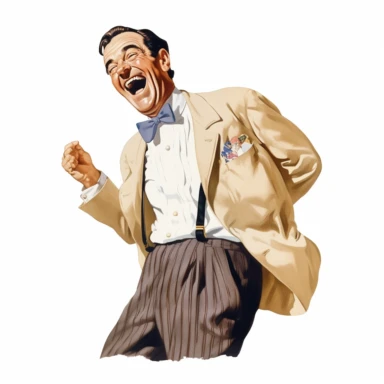 intage 1920 Man laughing hard Clipart Illustration, Chromolithograph, 1920s Illustration, Vintage, Chromolithograph, Colorful, Antique, Ephemera, Clipart, 8k, Isolated on white