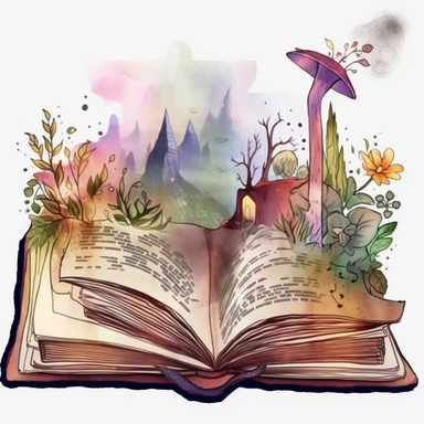 illustration of a book open book with a picture of a book open to the page, witch magical spell fantasy crystal, telegram sticker, text paragraphs in left, an inform organism, the last of us, the river of time, without text, author unknown, fantasy list, symbolization, ( land ), eddotorial illustration PNG Watercolor Witch Fantasy Books Clipart