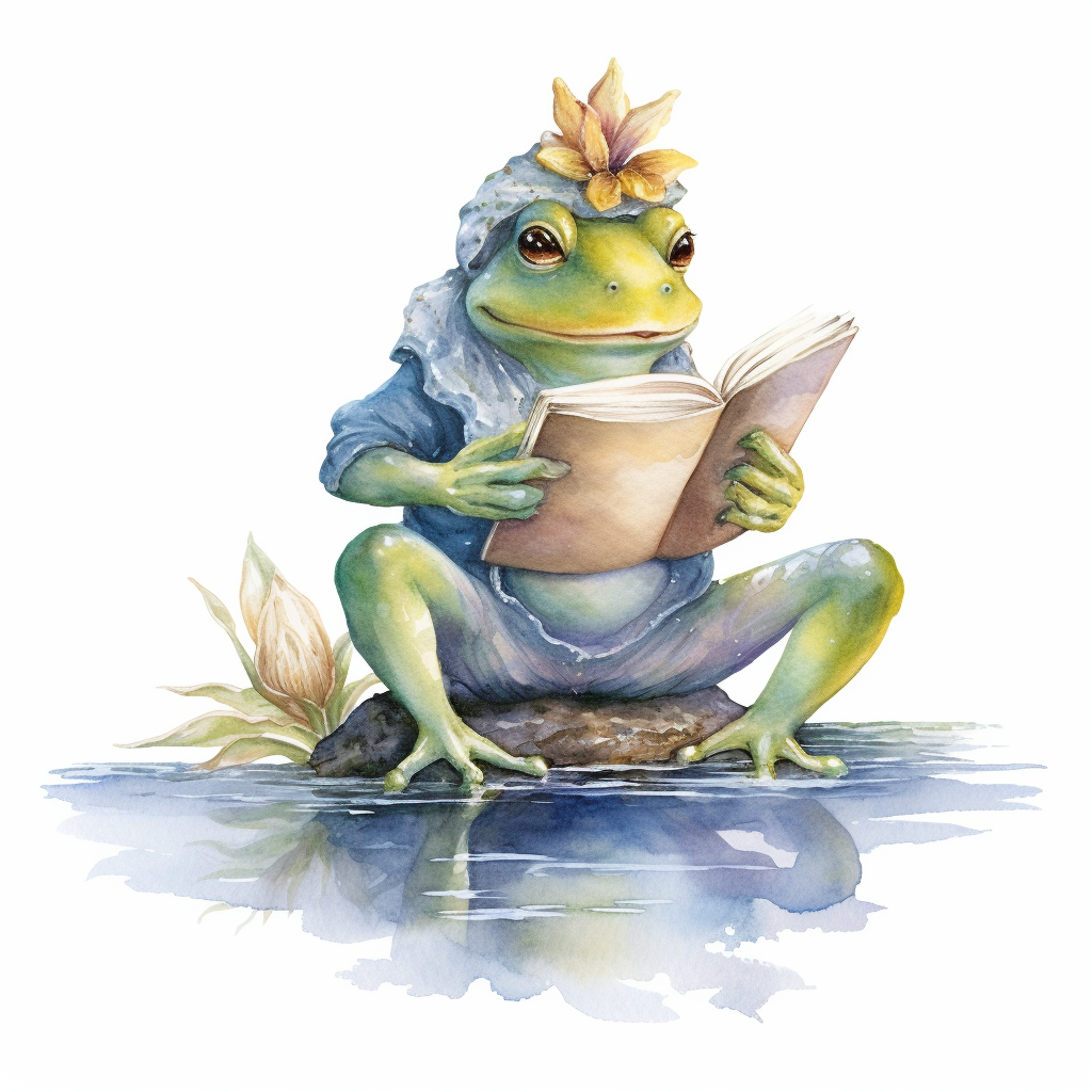 frog on lily pad clipart