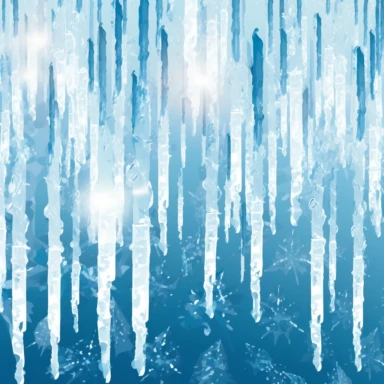 frozen icicle sparkly background, clipart