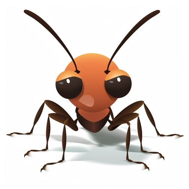 Cute Ant , Aquatic style, clipart, white background,