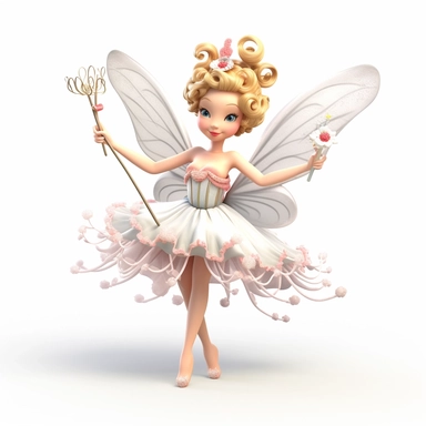 clipart of whimsical fairy with delicate wings, magical wands, and joyful pose with a white background in a magical and enchanting style, hidden hands and fingers, lovely, whimsical, 3D vector art, cute and quirky, fantasy art, Adobe Illustrator, hand-drawn, digital painting, character-focused, 4K resolution, photorealistic rendering, character-focused and chess pieces, using Cinema 4D, aquarelle painting, romantic light, ultra-details, photorealistic, realistic ,gel lighting, Cinematic, Filmic,