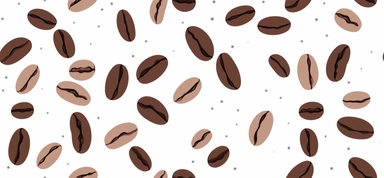 aesthetic minimalistic coffee bean clip art on a white background