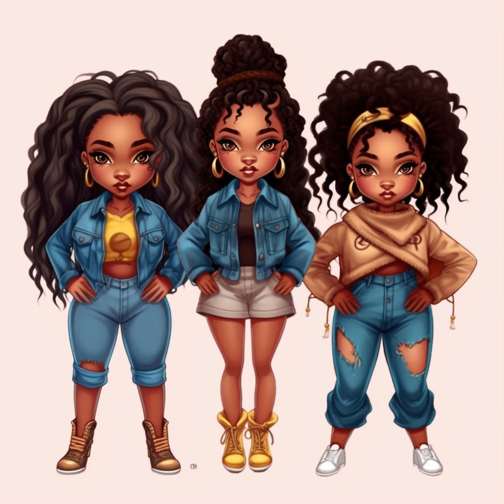 Chibi Dolls Beautiful Dread Loc Black Girl Magic Melanin Black Woman ...