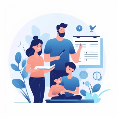 Task management diary for busy parents flat style vector illustration for ui/ux, clipart