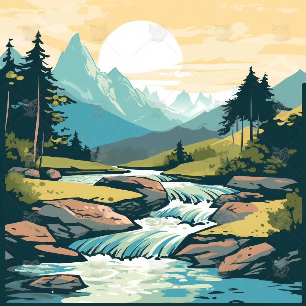 flowing river cliparts