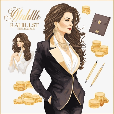 Millionaire Life, Mindset Clip Art, Boss Babe PNG, Financial Clipart, Money Clipart, Boss Lady, Rich Woman,Boss Woman Clipart,Luxury Clipart