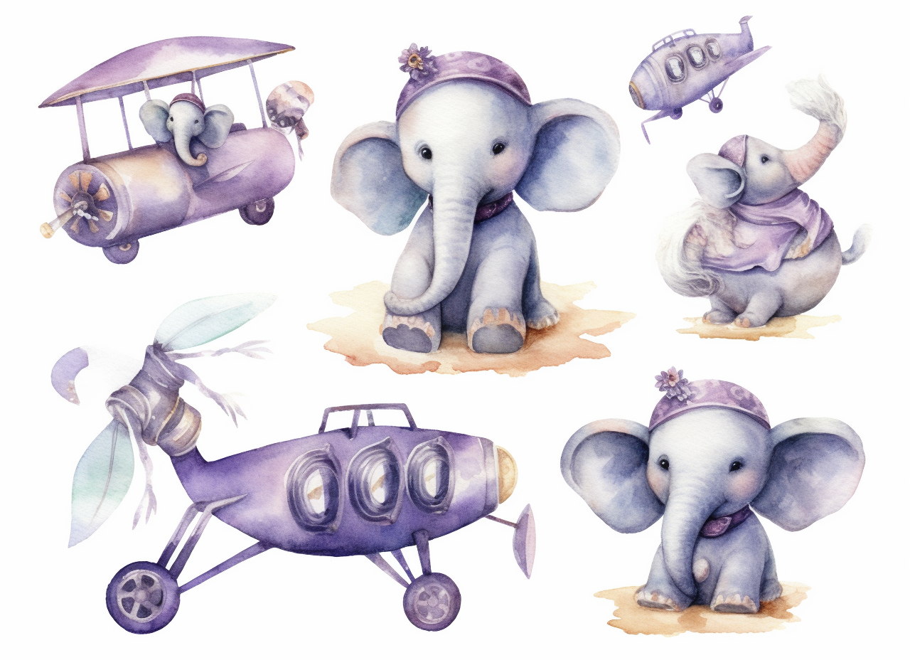 cute plane cliparts