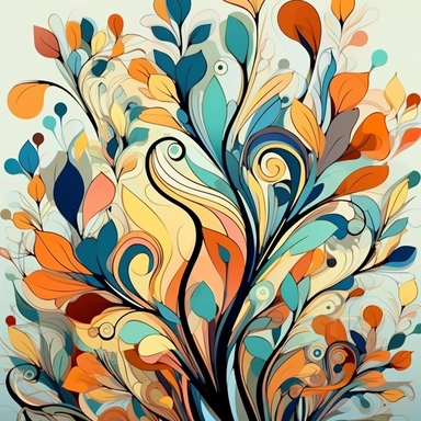 abstract flowers clip art