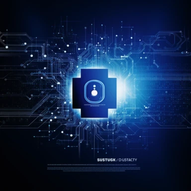 Create a background image for a security poster focusing on preventing technology leaks in Samsung. Design the image to have a slightly amateurish look, resembling a PowerPoint presentation. Description: The background image is a simple and clean white slide with a subtle gradient effect. It gives the impression of a digital presentation slide, conveying a professional yet approachable vibe. In the center of the slide, place the Samsung logo in a prominent position. The logo should be large, cri