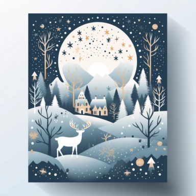 svg vector clipart Christmas card design unexpected, unique, eyecatching and exciting design, white background