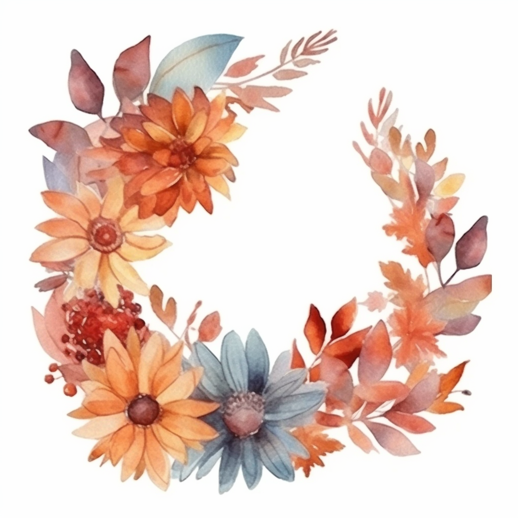 fall flowers clipart