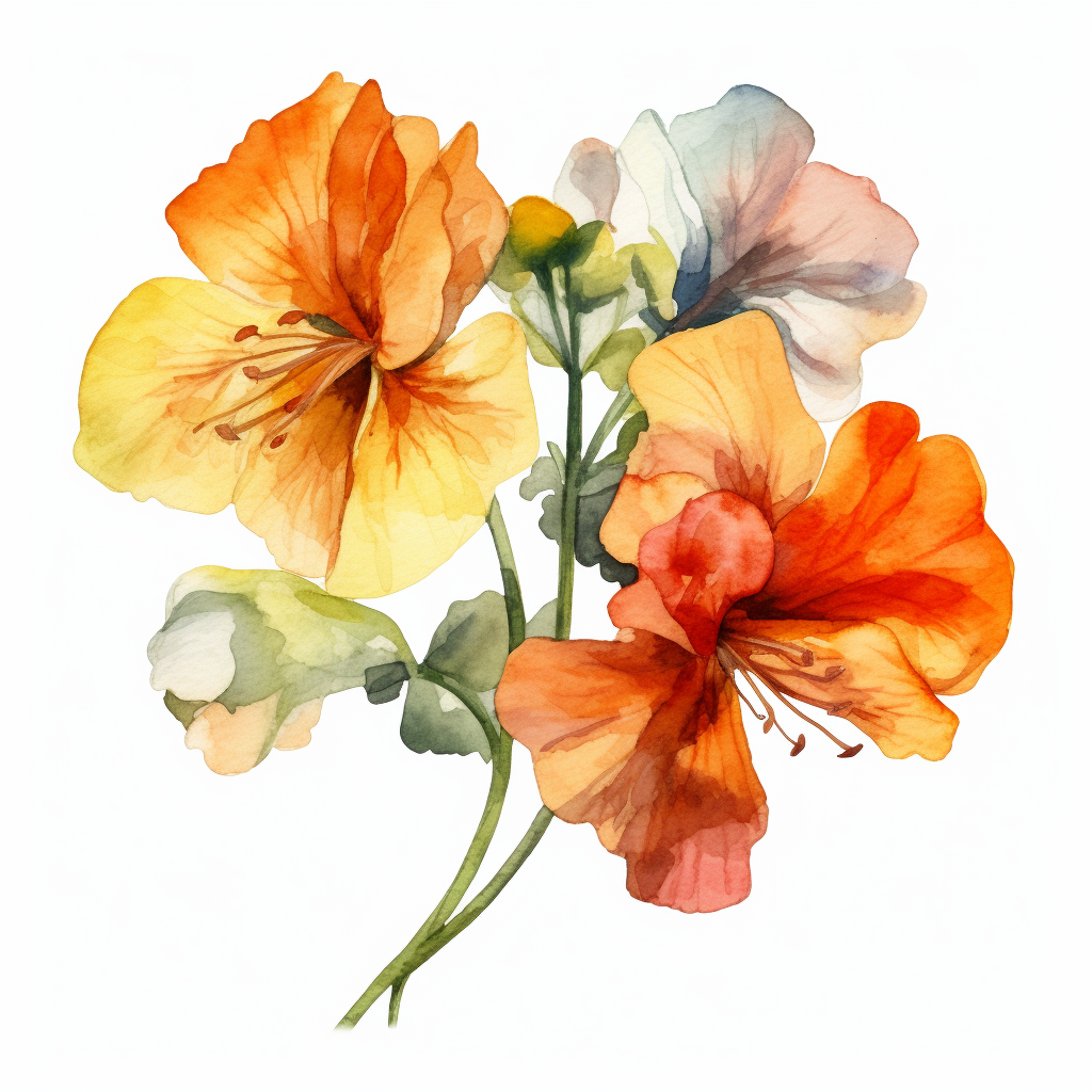 nasturtium flower cliparts