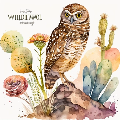 Watercolor Woodland PNG, Clipart, Burrowing owl