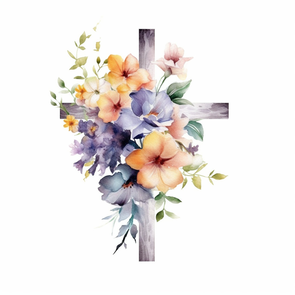 cross flowers cliparts