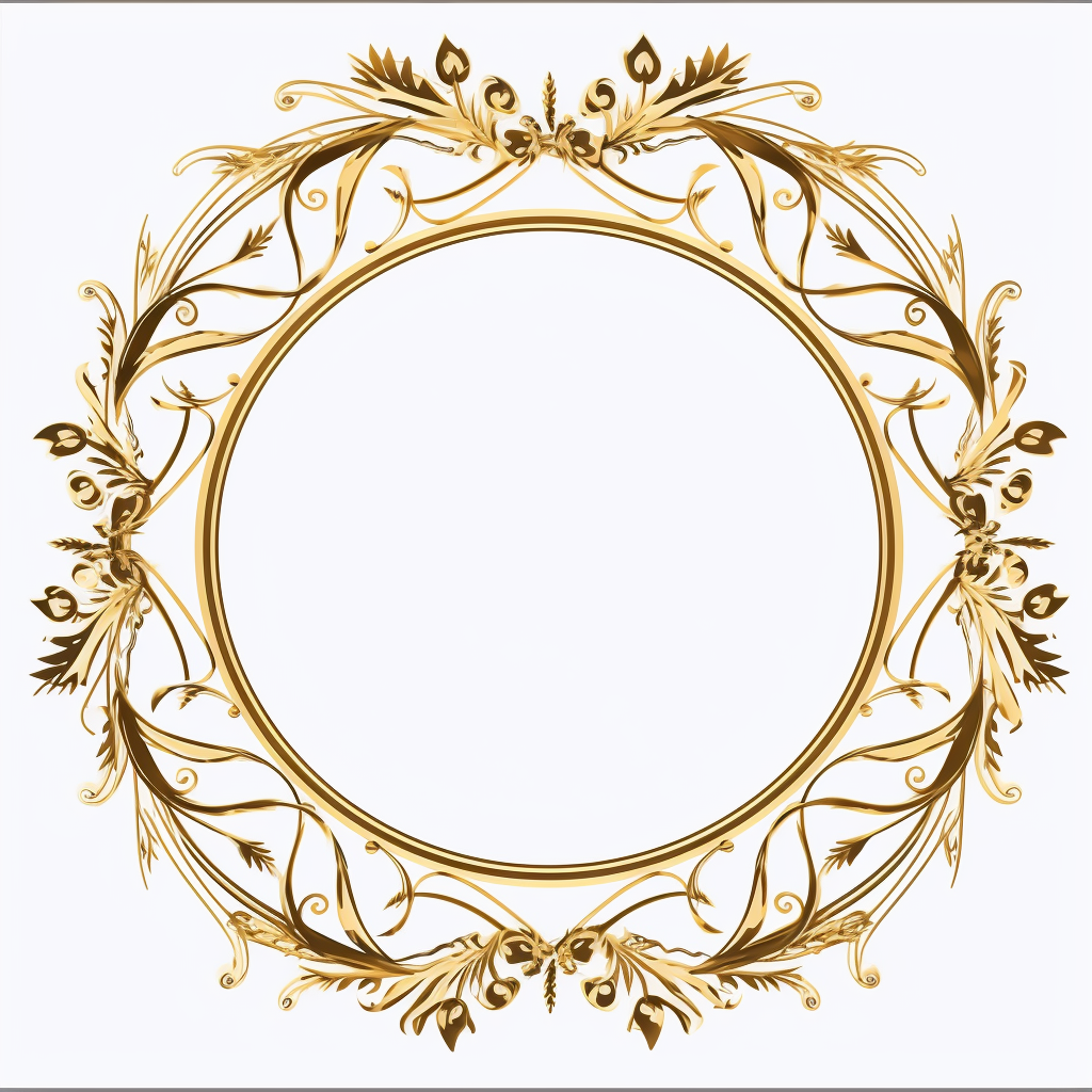 Stunning clipart digital svg of gold Art Nouveau frame , bookplate ...