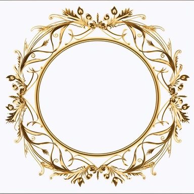 Stunning clipart digital svg of gold Art Nouveau frame , bookplate vintage retro frame PNG and vector clip art