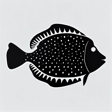 flounder SVG, PNG, EPS. Cricut. Flounder svg clipart. Silhouette svg cut file, full shot, centered, white background. blank background