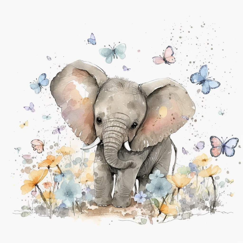 baby elephant clipart