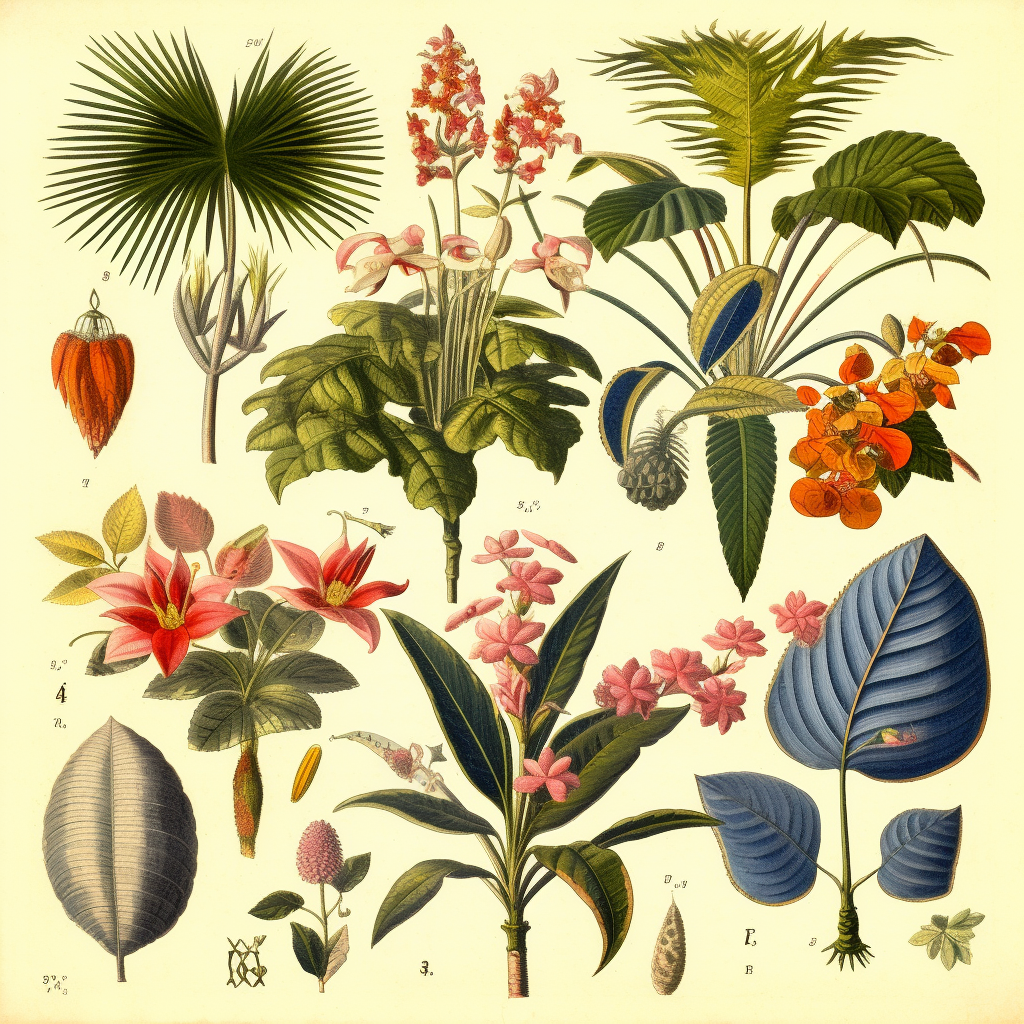 Clipart, vintage, watercolor, Botanical prints from the 1800s ...