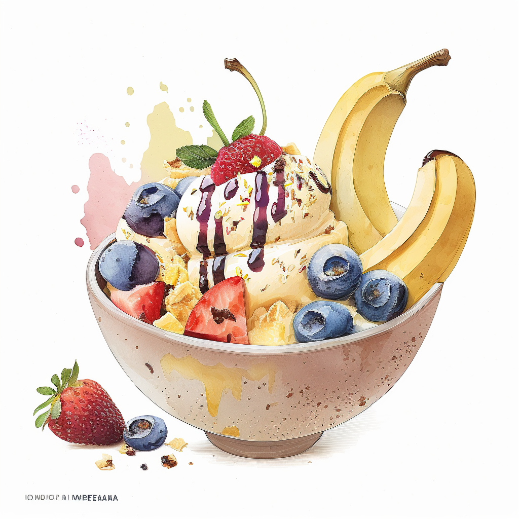 banana split clipart