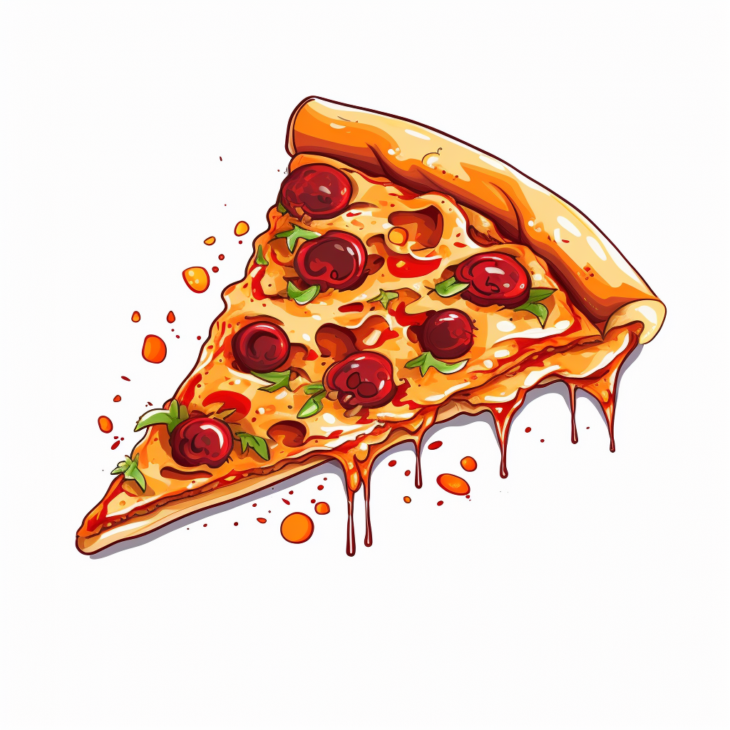 slice of pizza clip art, isolated on a white background, vector - Clip ...