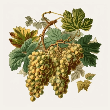 elegant golden and greenish greenish grapes leaves clip art to decorate wine bottle antique retro clip art on white background k8