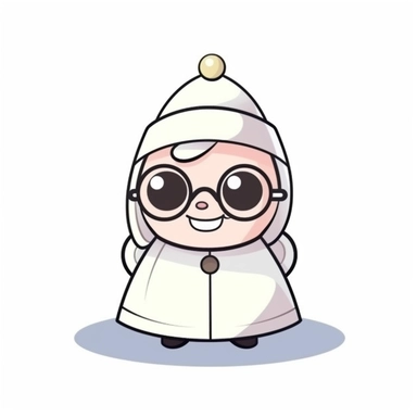 happy cute Cleric face, cartoon, clipart, mascot, isolated on white background