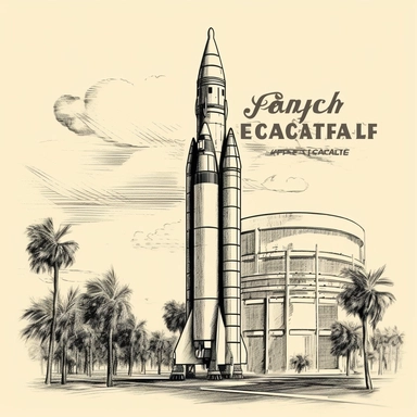 clipart Kennedy Space Center, Florida , vintage, college art book