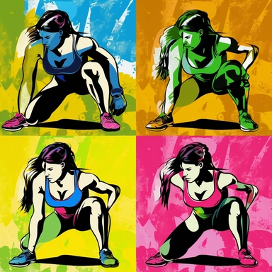 clipart popart women Fitness Workout Strength Gym Athletic Sports Bodybuilding Cardio Yoga Pilates Cycling Swimming Outdoor Nature Active Muscles Energy Progress Success Motivation Inspiration