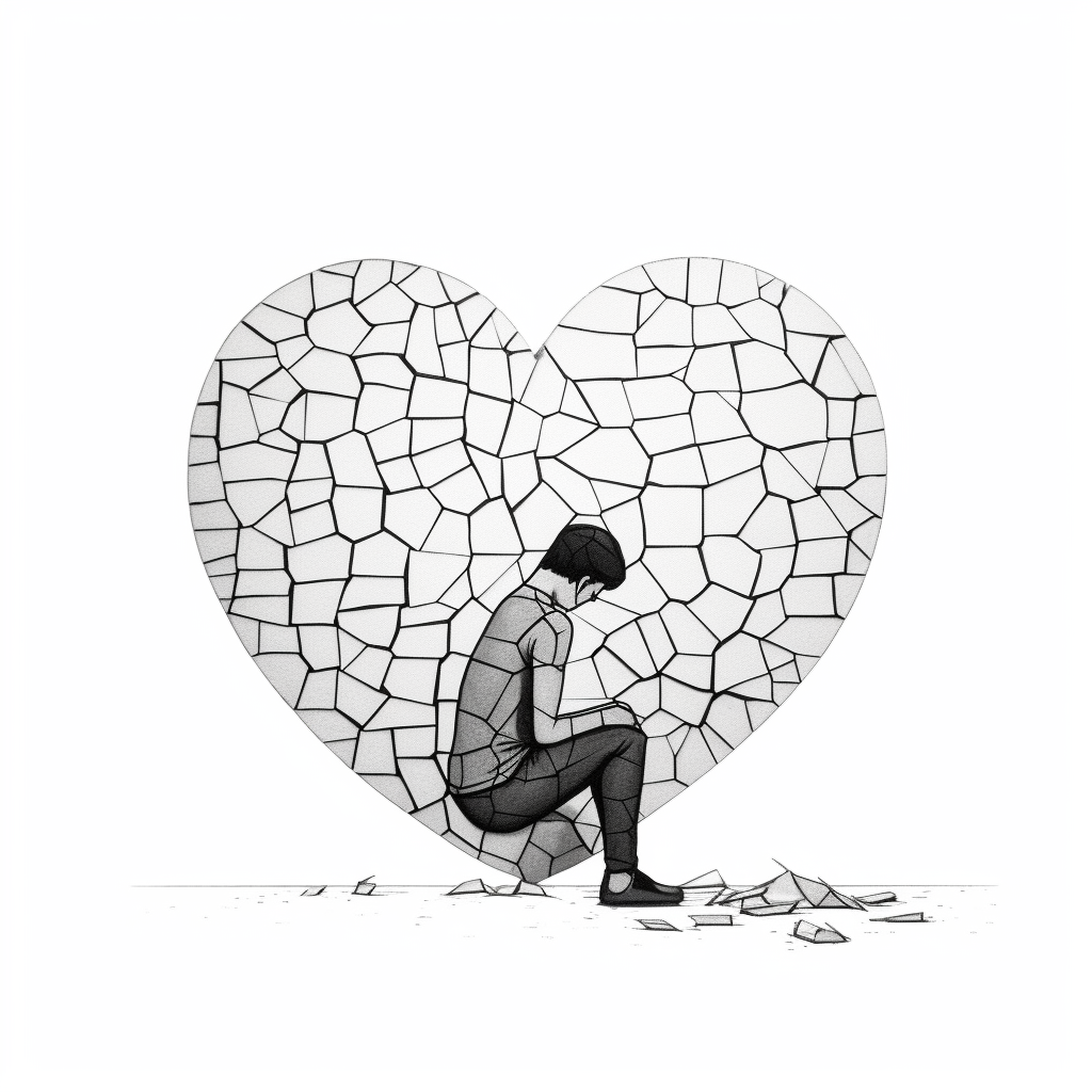 broken heart clipart