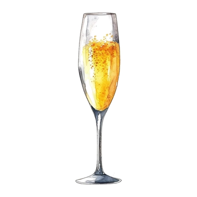 cocktail drink Watercolor Clipart, mimosa cocktail, watercolor mimosa cocktail, champagne flute, Watercolor Rustic Clipart, single design, white background