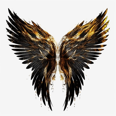 abstract devil wings, devil wings clipart, black colors Feather wings png, dark angel wings png, Angel clipart, Spiritual clipart, abstract clipart, Feather png ,vector , white background , plain white background,vector,hd,4k,8k,back view ,symmetric , armor plated , golden plated