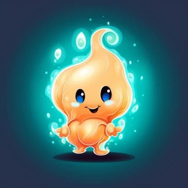 Create a charming clipart of a will-o'-the-wisp with a whimsical and soft-glowing appearance. The background should be plain and high contrasted to make the sprite stand out. Let's go for a cartoon-style illustration that is playful and cheerful. Make sure the will-o'-the-wisp looks magical and enchanting, with a friendly expression that will captivate viewers. Bring out the essence of this mystical creature, while keeping the illustration simple yet beautiful.