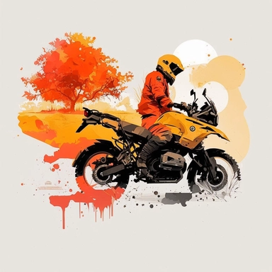 bmw gs, adventures, clipart, simplistic, poster paints