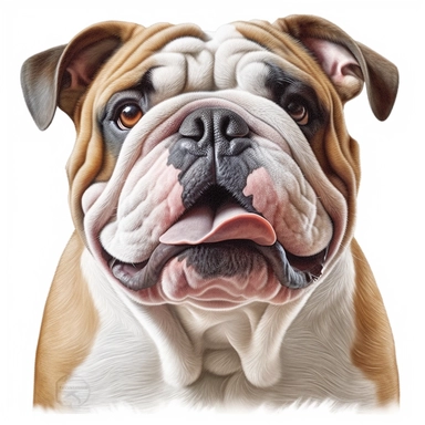3D Super Realistic English bulldog Dog Clipart