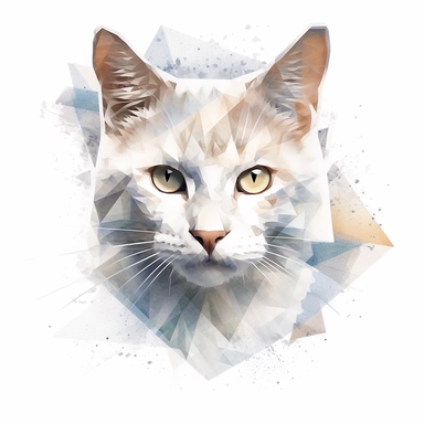 cat, clipart, clear lines, soft neutral colors, white background